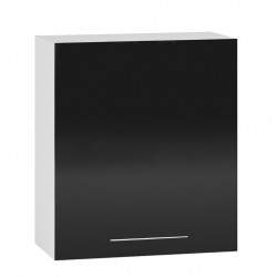 Горен шкаф - B 60/68-Е20, за вграден абсорбатор/черен гланц - Кухненски шкафове