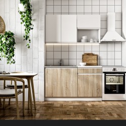 Кухненски комплект Katarina Lux 240, графит, златен дъб - Комплекти Мебели