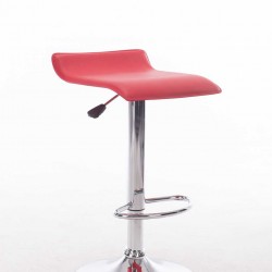 Бар стол Memo.bg модел H-1 BM, цвят: червен, размер: 38/38/65-84 см - Evromar