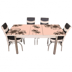 Комплект трапезна разтегателна маса с 6 стола BM-1630 Meadow - Комплекти маси и столове