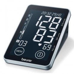 Beurer BM 58 upper arm blood pressure monitor, Touch sensor buttons, XL display, PC interface/USB cable include, 2 x 60 memory spaces, Risk indicator, Arrhythmia detection - Техника и Отопление