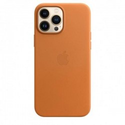 Калъф Apple iPhone 13 Pro Max Leather Golden mm1l3 - Телефони и Таблети