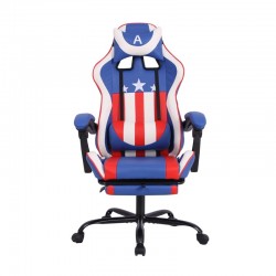 RFG Геймърски стол Max Game, екокожа, син и бял - Столове
