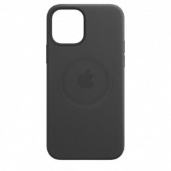 Калъф Apple iPhone 12 mini Leather Case Black mhka3 - Телефони и Таблети