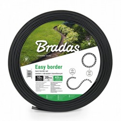 Лента ограничител за трева Bradas - бордюр за градини EASY BORDER, графит, 50мм х 10м - Bradas
