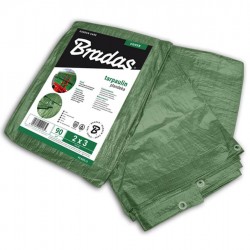 Платнище подсилено Bradas, 5 x 8m, 90 гр/м2 - зелено - Bradas